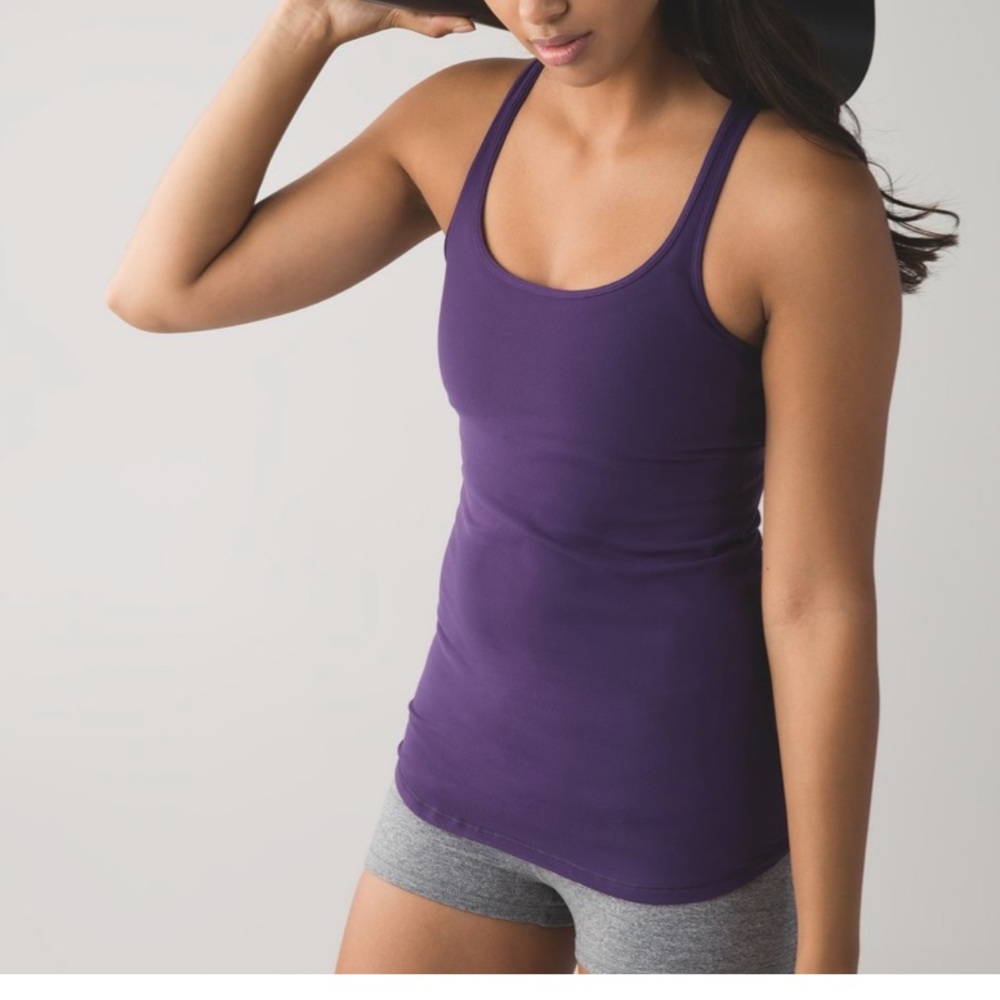 Lululemon dark purple refresh racerback tank sz S